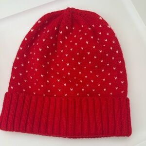Top Drawer Red Hearts Valentine's Day Beanie New without tag
